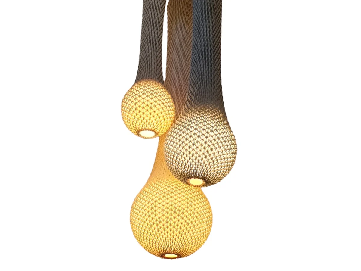 Ariel Zuckerman Knitted Dropped lampada a sospensione Set di 3