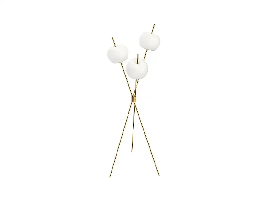 KDLN Kushi Lampada da Terra Ottone - US 120V