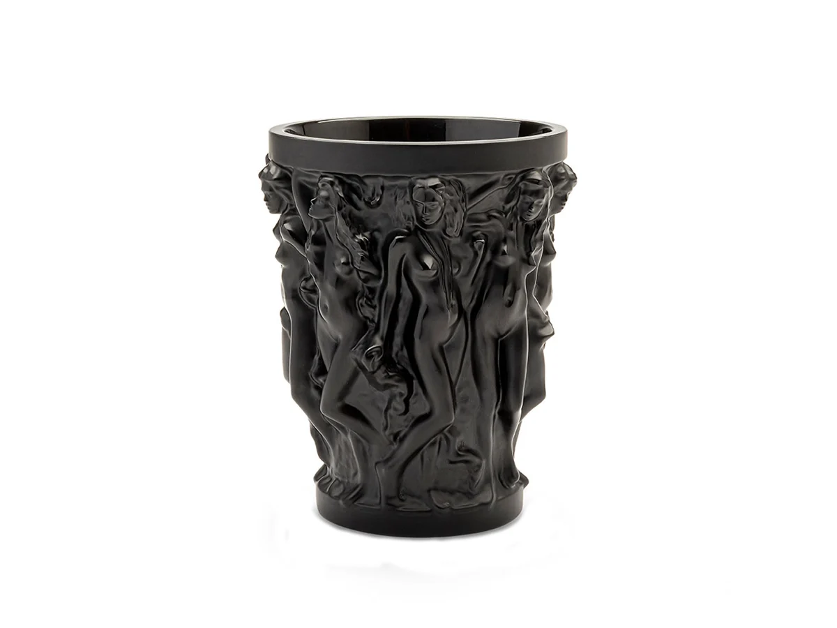 Lalique Sirènes Vaso H. 24 - Black