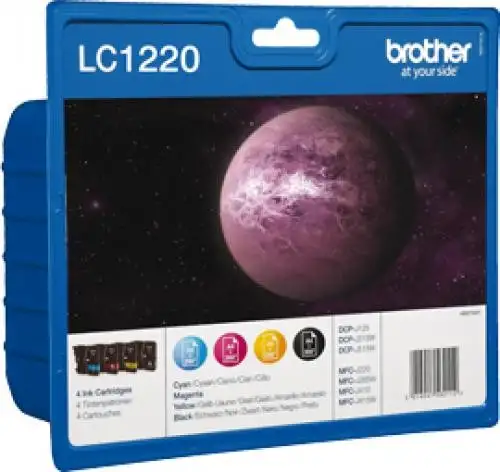 Brother LC-1220VALBP cartuccia d'inchiostro 4 pz Originale Nero, Ciano, Magenta, Giallo cod. LC-1220VALBP
