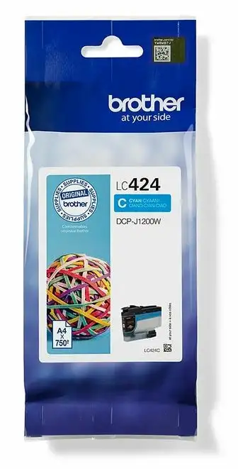 Brother LC-424C cartuccia d'inchiostro 1 pz Originale Ciano cod. LC-424C