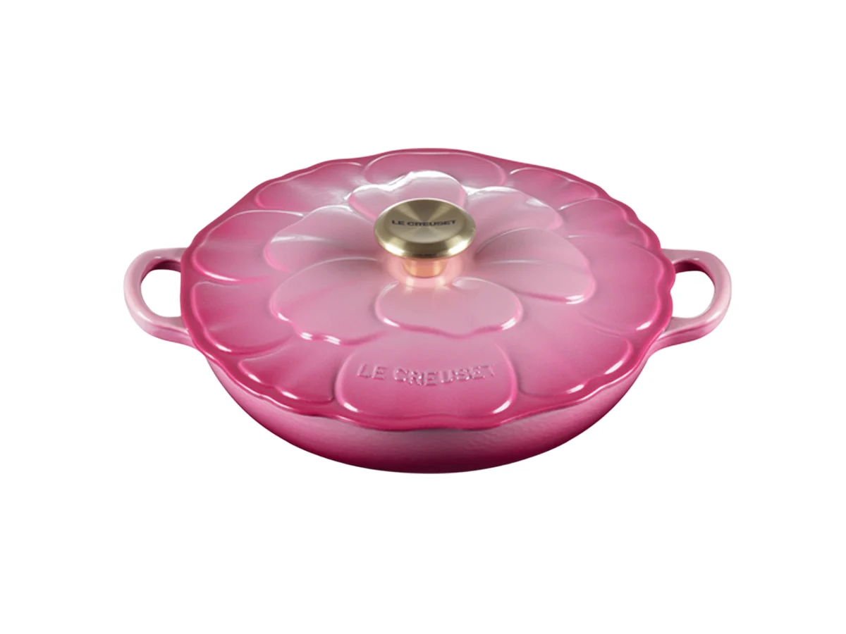 Le Creuset  Tegame Basso con Coperchio a Fiore
