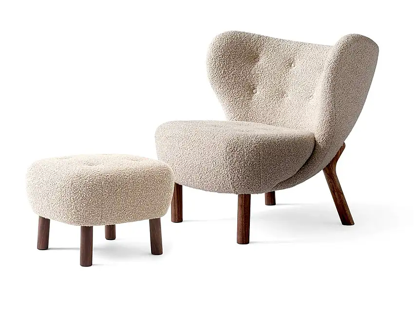 &Tradition Little Petra Poltrona Lounge & Pouf - Noce / Karakorum 003