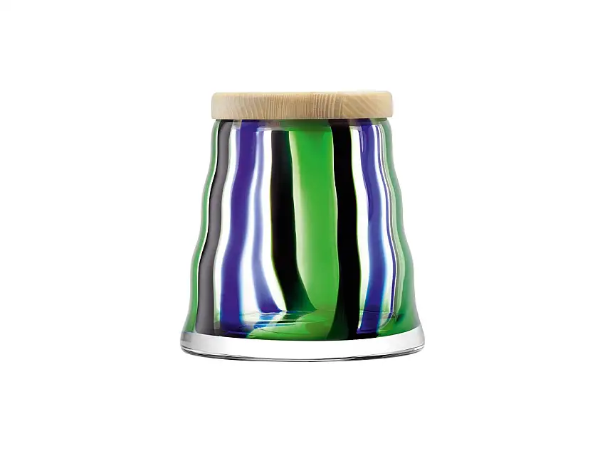 LSA Folk Contenitore con Coperchio in Frassino H 15 cm