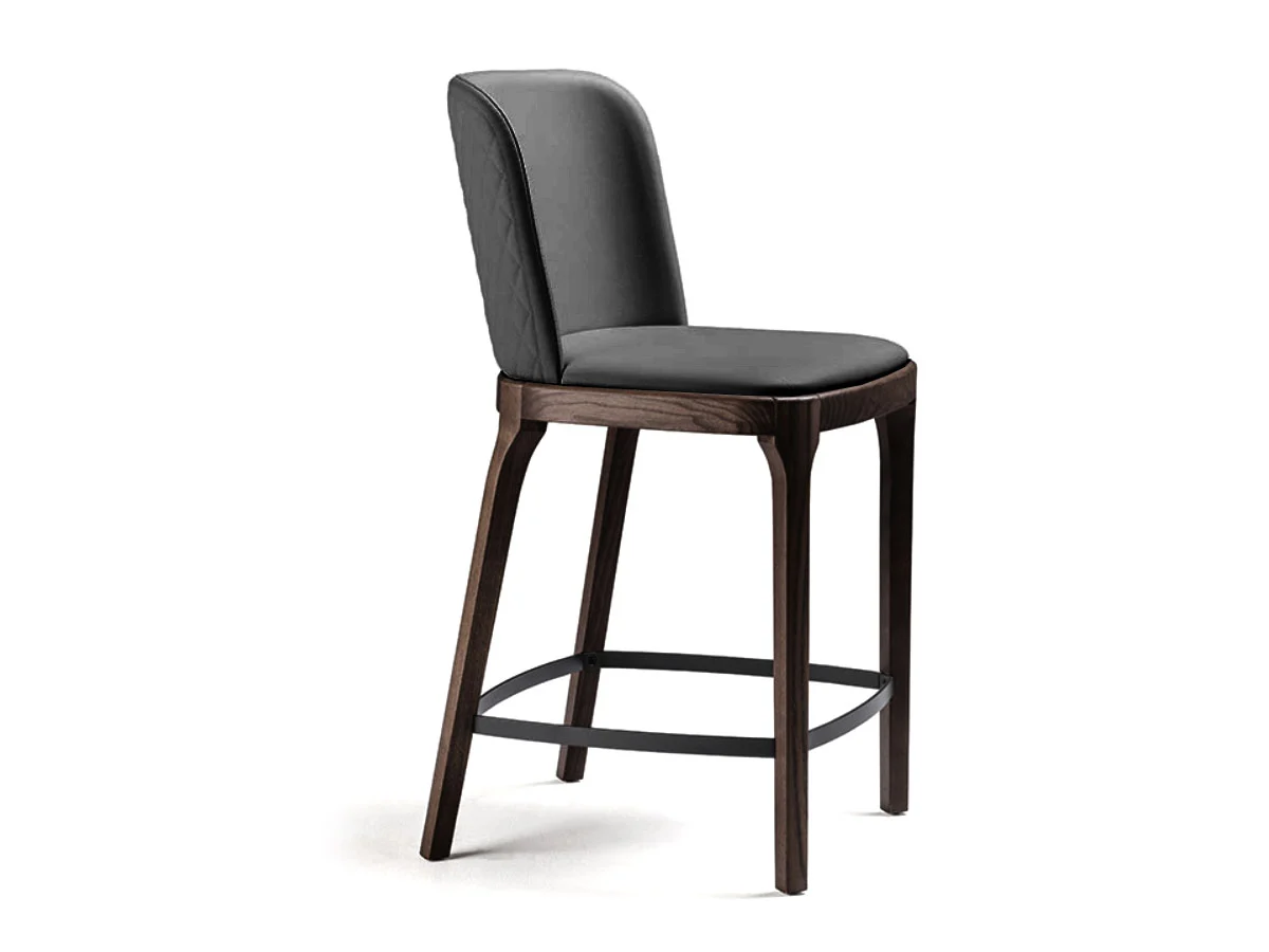 Cattelan Italia Magda Couture Sgabello - Pelle frRB 952 Smoke