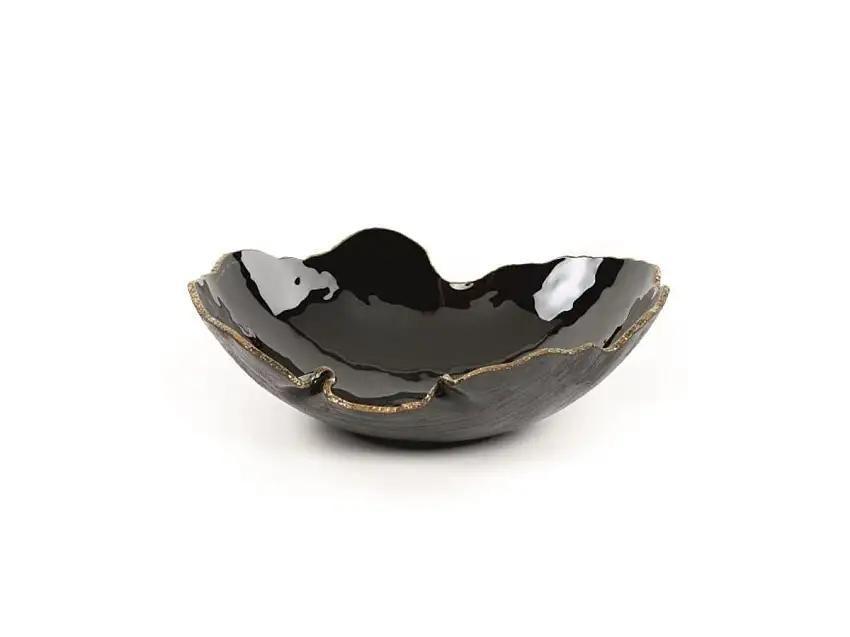 Gardeco Mapa Ciotola in Vetro - Black Top Bronze