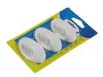 2x Blister 3 Ganci Plastica Adesivi Bianco marca artex