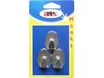 2x Blister 3 Ganci In Metallo Adesivi marca artex