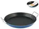 Paellera Antiaderente Blu a Pois Bianco Cm34