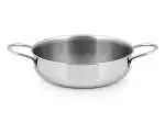Tegame in acciaio Inox marca Home con 2 manici diametro Cm 22