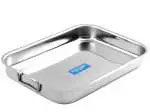 Rosticcera in acciaio Inox Home Cm 40x28 altezza 6,5 cm
