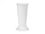 Vaso fiori cimitero colore bianco tonda polipropilene diametrocm 13