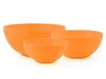 Tris Insalatiere 3 pz rotonde diametro 17/20/24 cm arancione
