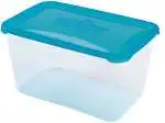 12x Heidrun Contenitori universale 6,4 L blu trasparente Rettangolari, 195 mm