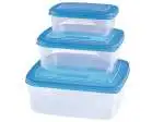 Heidrun contenitore da cucina Set di contenitori universali 1,8 L Trasparente, Blu, Coperchio rimovibile, 295 mm, 295 mm
