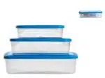 Heidrun 1801 Set di contenitori universali 3 L Blu, Trasparente