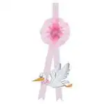 Fiocco nascita Baby Idea FC.CI. P cicogna misura piccola Rosa