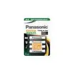 4x Batteria ricaricabile 4 pezzi Panasonic NiMH Mignon AA 2450mAh Stilo AA Nichel-Metallo Idruro (NiMH)
