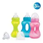 Nuby biberon ID1241 Anti coliche training bottle wide neck 240 ml. (3m+)