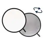 Set Fotografico Pannello circolare Argento/Bianco Ø 75 cm