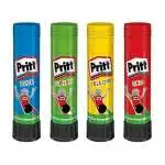 4x Colla stick Pritt Rainbow, modello 1445072, Blu, Giallo, Verde, Rosso, per ufficio e scuola