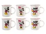 Set 6 tazze Home Mickey e Minnie Xmas 330cc in porcellana