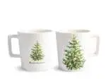 6x Tazze Home in Rombo linea Xmas Holiday 350cc in porcellana