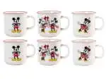 Set 6 tazze Jumbo Home Mickey e Minnie Xmas 440cc in porcellana