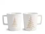 6x Tazze Home in Rombo linea XMas Shiny 350cc in porcellana