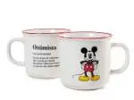6x Tazze Jumbo Home Mickey e Minnie Xmas 440cc in porcellana
