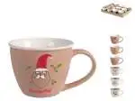 12x Tazze Te' senza piattino H&H Xmas in New Bone China cc220