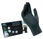 2x Guanti 100 Pezzi  Nitrile Roial Nero Strong L Made In Italy
