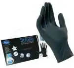 2x Guanti 100 Pezzi  Nitrile Roial Nero Strong M Made In Italy