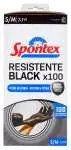 2x Guanti 100 Pezzi  Vinile + Nitrile Resistente Black Spontex S/M Made In Italy