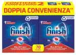 2x Finish Tabs Lavastoviglie 35+35 Pezzi  Tutto In 1 Classico Made In Italy