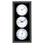 Orologio da Parete Jm con Termometro e Igrometro Nero e Bianco