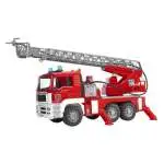 Mezzo soccorso Bruder 2771 MAN Autopompa Pompieri con Luci e Suoni 1:1, esperienza interattiva per bambini