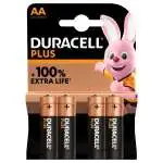 4x 4 Pile Duracell Plus 100 Aa B4