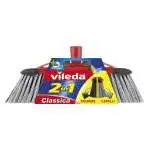 Vileda Scopa 2In1 Classica Rossa Nera Con Spazzole Grigie