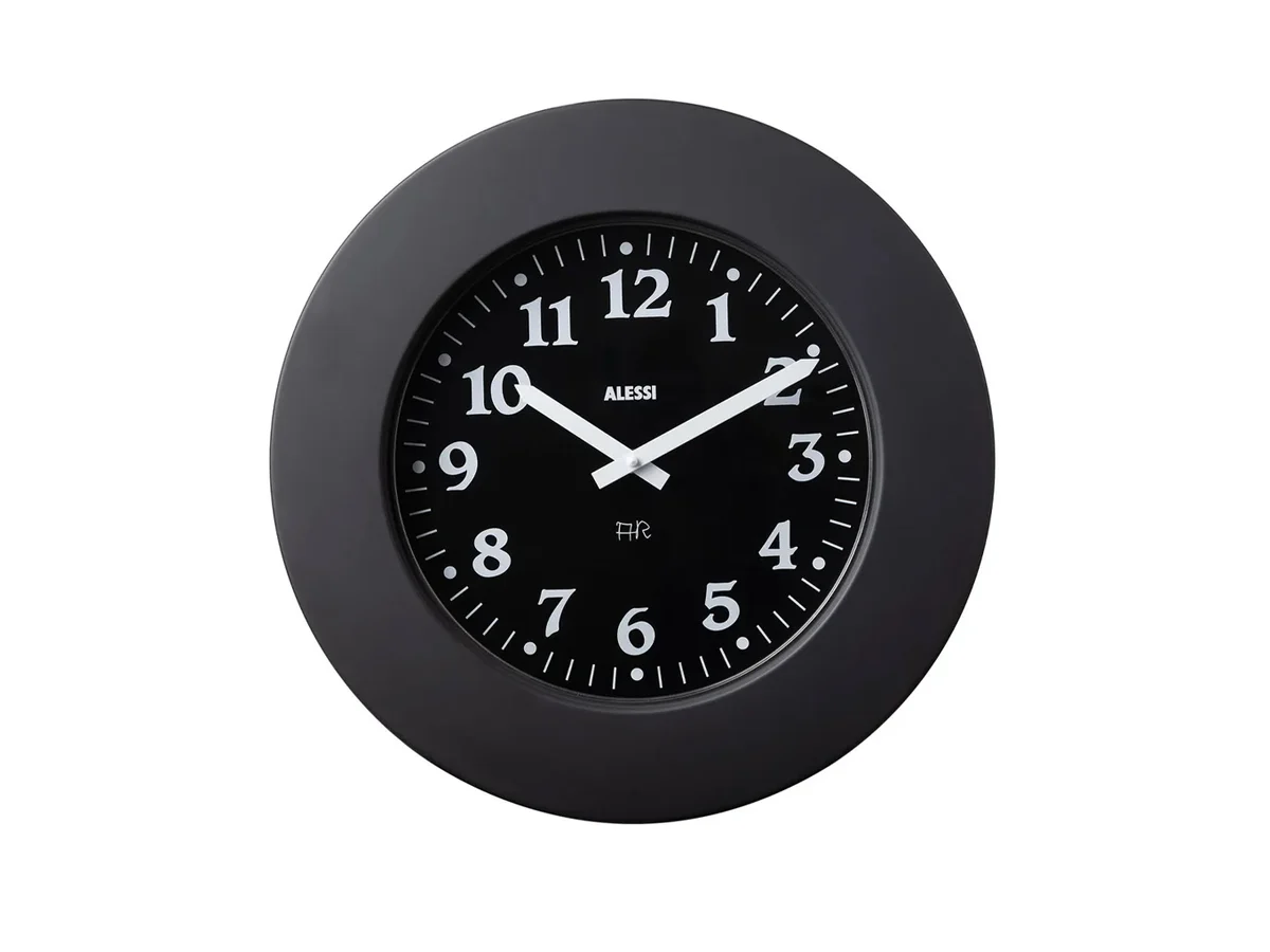 Alessi Momento Orologio da parete - Nero