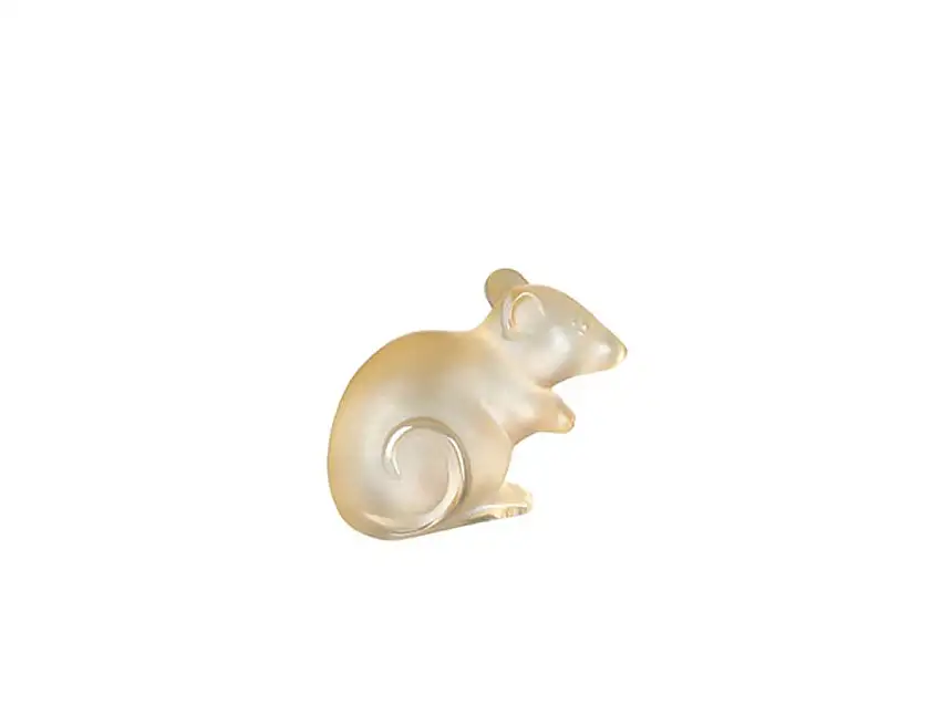 Lalique Topo Scultura in Oro Lucido - Oggetto decorativo