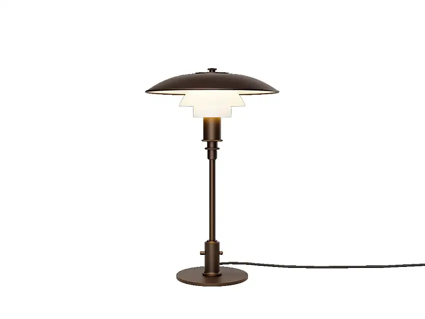 Louis Poulsen PH 3/2 Aged Brass Opal Lampada da tavolo