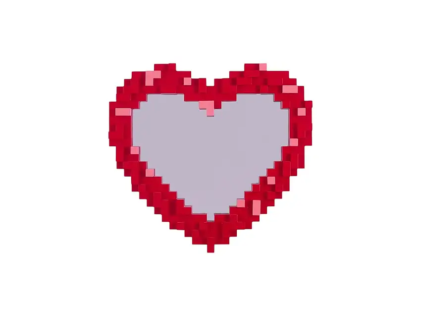 Seletti Pixel Mirror - Cuore