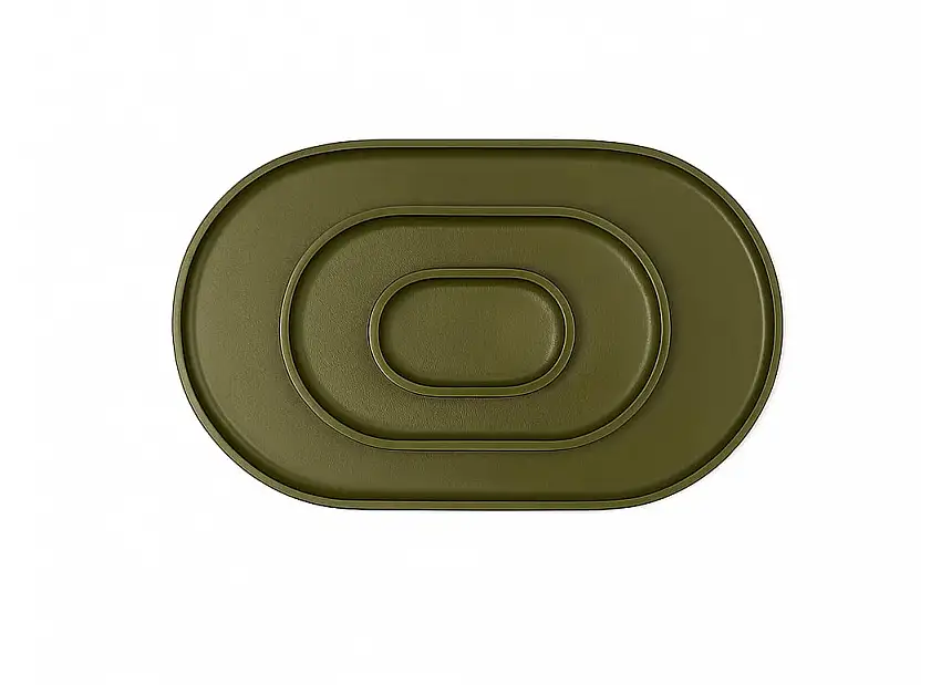 Uniqka Plato Oval Trio Mono Vassoi - Verde