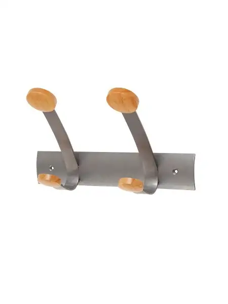 Alba PMV2 gancio di stoccaggio domestico Interno Gancio universale Argento, Legno 1 pz cod. PMV2