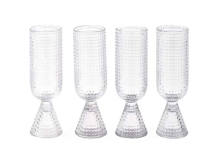 Pols Potten Rooftop Bicchieri da Champagne - Set da 4