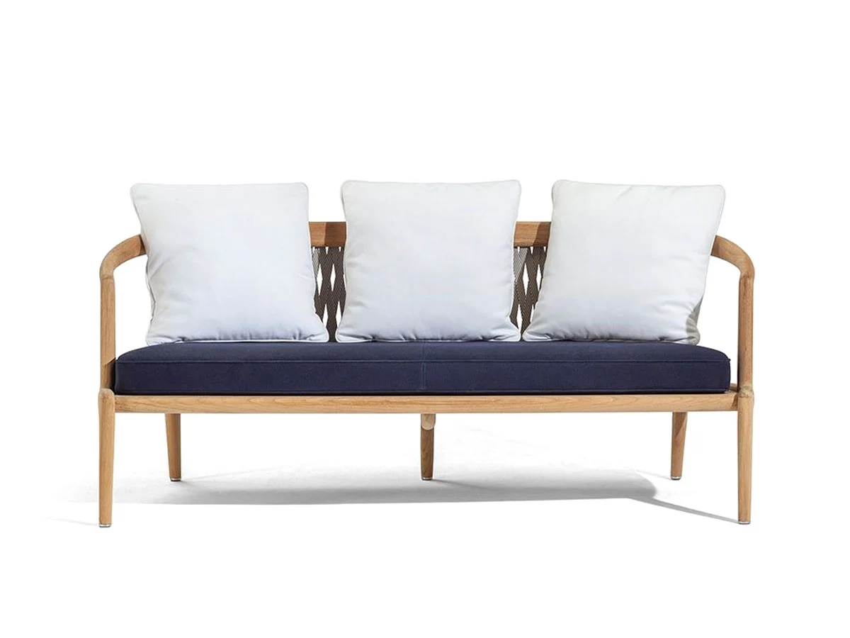 Poltrona Frau The Secret Garden Divano 2 Posti Outdoor - Sail 64 Blu/Sail 62 Bianco