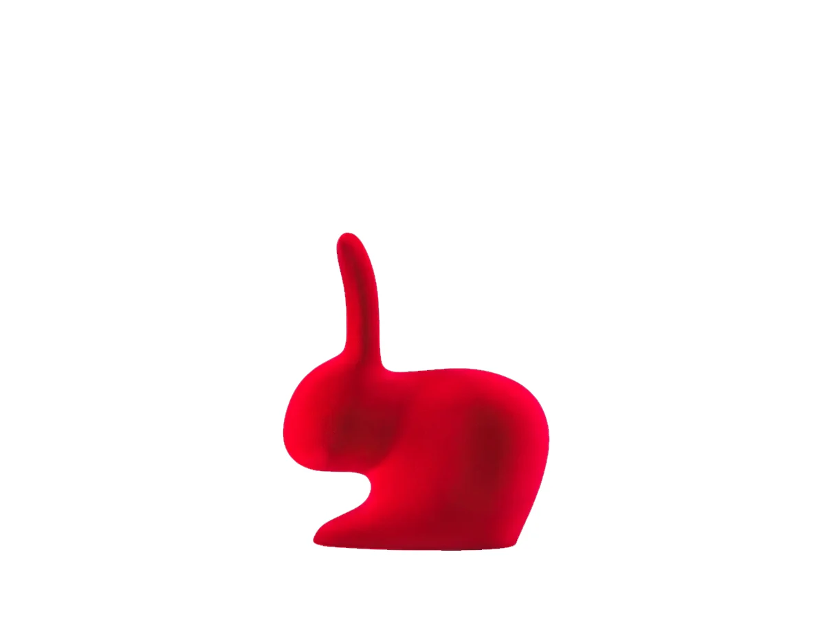 Qeeboo Rabbit XS Fermalibro - Rosso Vellutato