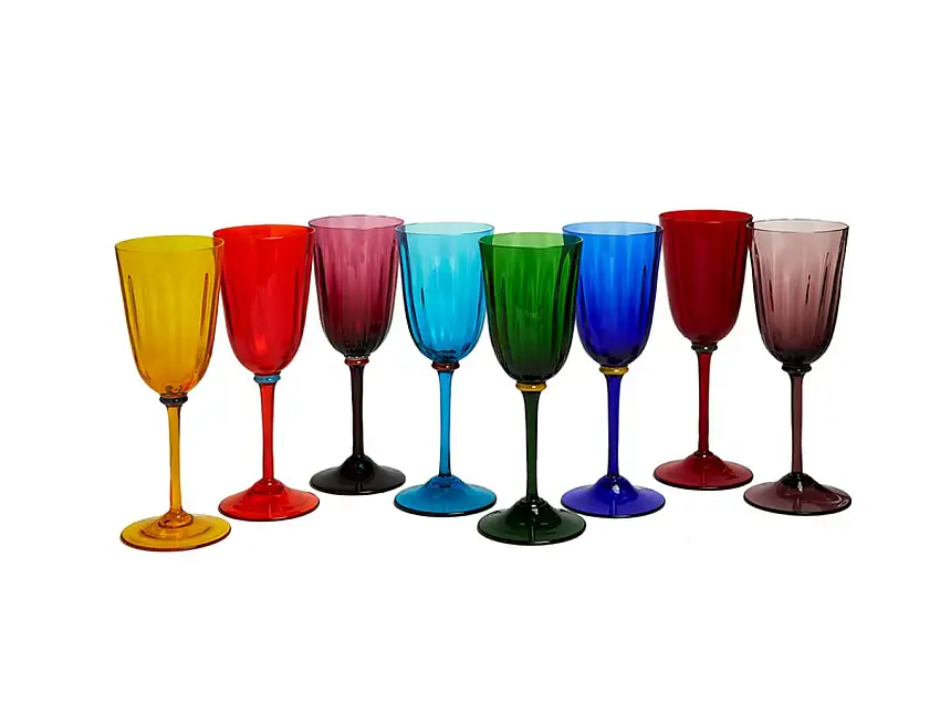 La DoubleJ Rainbow Calici da Vino Set di 8