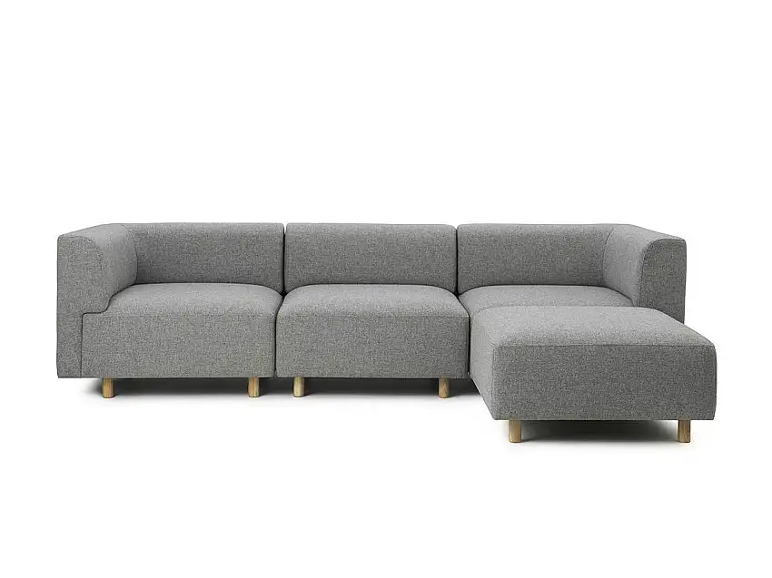 Normann Copenhagen Redo Divano 3 Posti con Pouf